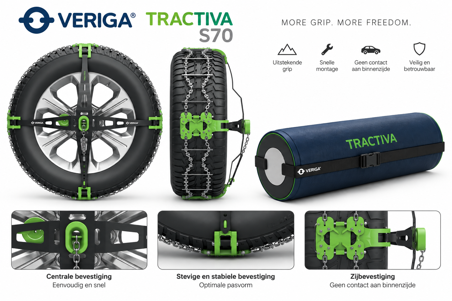 Veriga Tractiva Sport S70 (Loopvlak sneeuwkettingen)